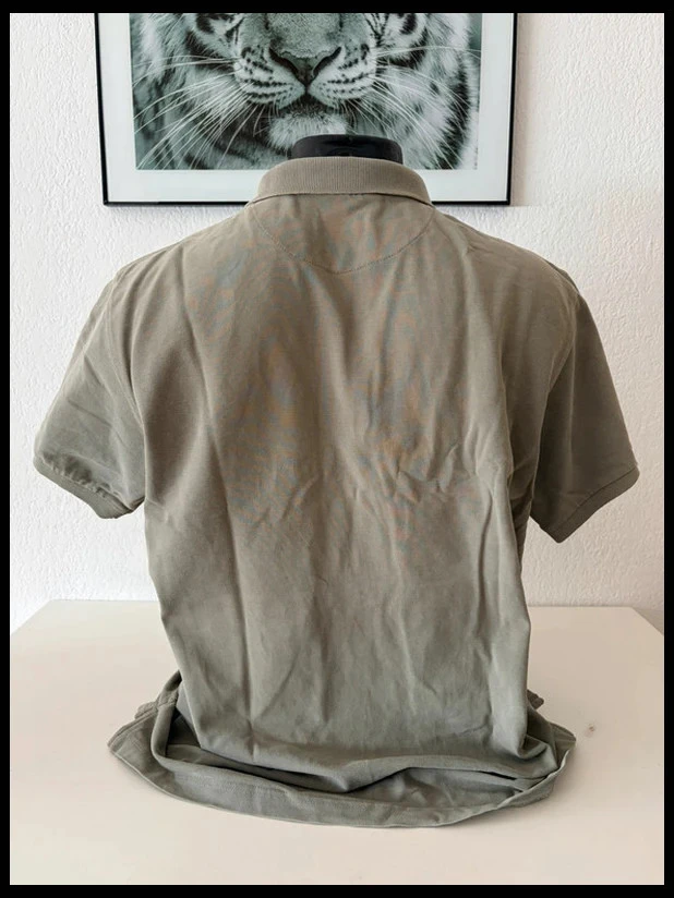 Polo de manga corta caqui Griffe Noire 100% algodón para hombre XL – photo 5